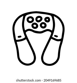 neck massager line vector doodle simple icon