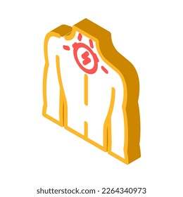 neck pain body ache isometric icon vector. neck pain body ache sign. isolated symbol illustration