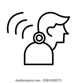 Neck Pain Vector Line Icon Design