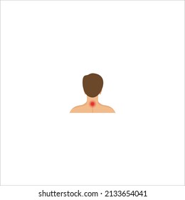 Neck pain or vein pain vector design