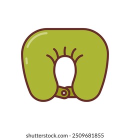 Neck Pillow Filled Icons , Vector illustration