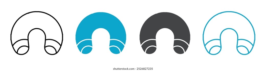 Nackenkissen Symbol Vektorliniendesign