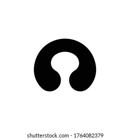 Neck pillow icon vector in trendy flat style isolated on white background