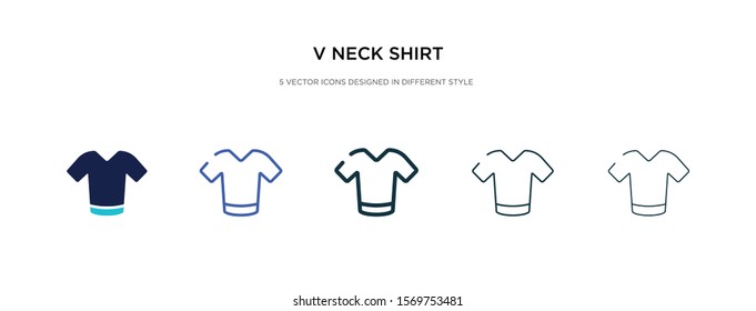 neck shirt icon in different style vector illustration. two colored and black neck shirt vector icons designed in filled, outline, line and stroke style can be used for web, mobile, ui
