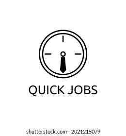 corbata de cuello con el vector de diseño del logotipo de tiempo de reloj
