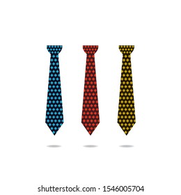 Neck tie flat design. vector illustration 