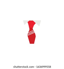 Neck tie flat design. vector illustration