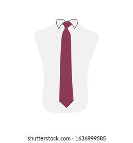 Neck tie flat design. vector illustration