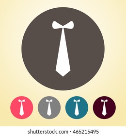 Neck Tie Icon in round shape.