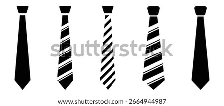 Neck tie icon vector set. tie icon isolated on white background. Tie icon or logo isolated sign symbol vector illustration. Tie business icon vector sign symbol. Vector illustration.