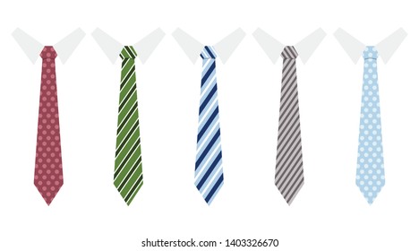 Neck tie vector design illustration isolated on white background