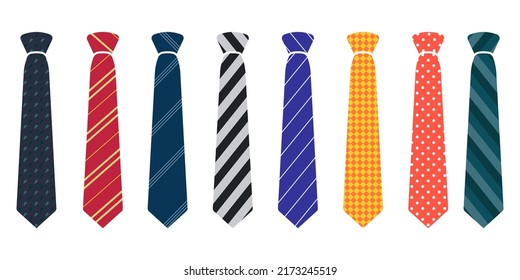 Ilustración de diseño de vectores de corbata de cuello aislada en fondo blanco