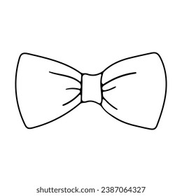 Neck tie vector icon in doodle style. Symbol in simple design. Cartoon object hand drawn isolated on white background.