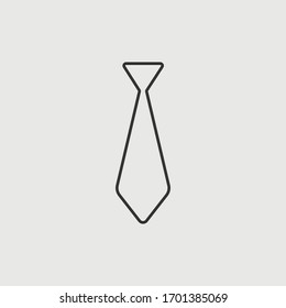 Símbolo de ilustración del vector de corbata para el diseño gráfico y del sitio web