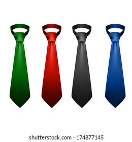 Neck ties collection. Vector illustration