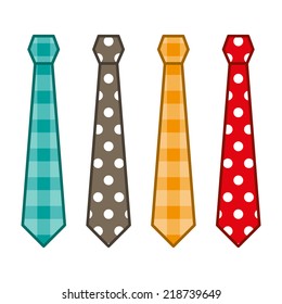 Neck ties collection. Vector illustration