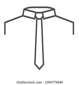 neck ties vector icon thin line in white background