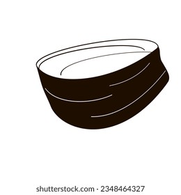 Neck tube buff black and white outline illustration