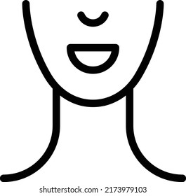 neck Vector illustration on a transparent background.Premium quality symbols.Thin line vector   icon for concept and graphic design.