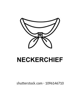 neckerchief icon. Element of women accessories with names icon for mobile concept and web apps. Thin line neckerchief icon can be used for web and mobile. Premium icon on white background