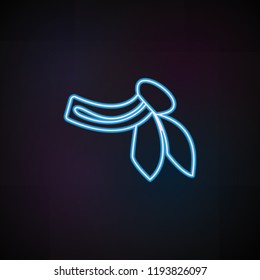 neckerchief icon in neon style. One of Woman Accessories collection icon can be used for UI, UX
