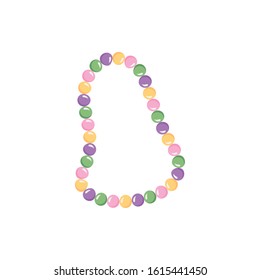 necklace balls colors isolated icon vector illustration design