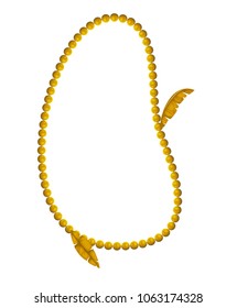 necklace balls mardi gras with feathers