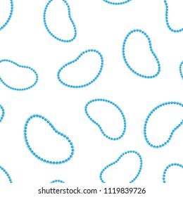 Necklace beads icon seamless pattern background. Business concept vector illustration. Mardi gras beads jewelry symbol pattern.