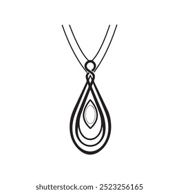 necklace black icon female style jewelry fashion design.