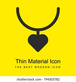 Necklace bright yellow material minimal icon or logo design