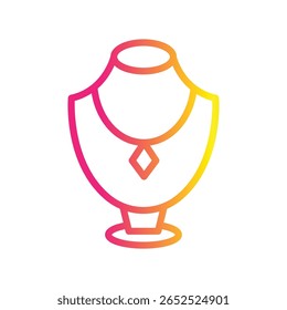 Colar Bust Color gradiente ilustração ícone de vetor que pode facilmente modificar ou editar 