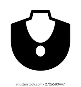 Ilustración de diseño de símbolo de Vector de icono de busto de collar