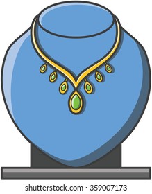 Necklace cute doodle illustration design