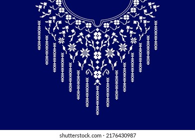 Necklace design, geometric necklace, floral pattern, necklace embroidery kaftans design for fashion woman, bohemian necklace, neckline, clothing, vector illustration.
