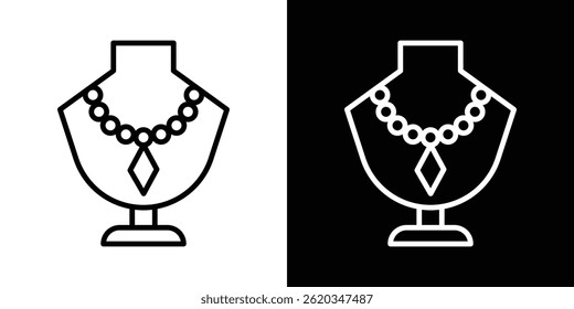 Necklace display icon vector for web and mobile app. Symbol isolated.