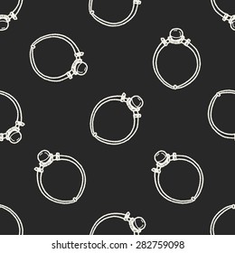 Necklace doodle seamless pattern background