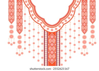 Necklace embroidery, Geometric Ethnic oriental pattern traditional, background, wallpaper, clothing and wrapping