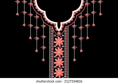 Necklace embroidery vectors elements design for fabric prints native carpet kaftan mandala traditional turkey Indian floral style