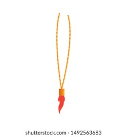 necklace with fire charm icon