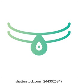 necklace in flat design style