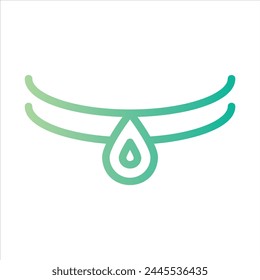 necklace in flat design style