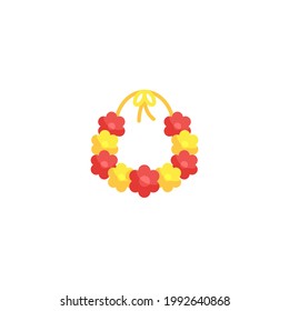 necklace Flat Icon Isolated On White Background