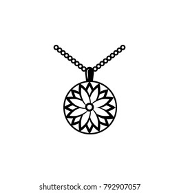 necklace flower icon. Jewelry Icon. Premium quality graphic design. Signs, outline symbols collection, simple icon for websites, web design, mobile app on white background
