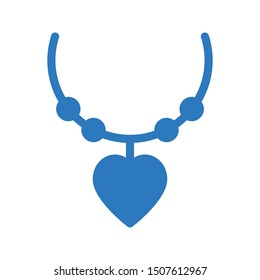 necklace glyph colour vector icon