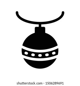 necklace glyph flat vector icon