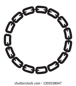 Necklace glyph vector icon 