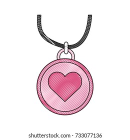 necklace with heart icon