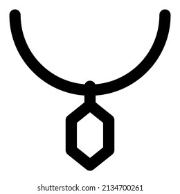 necklace icon with black color