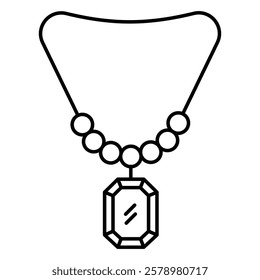 Necklace icon Black and white logo