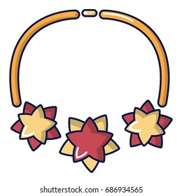 Necklace icon. Cartoon illustration of necklace vector icon for web design